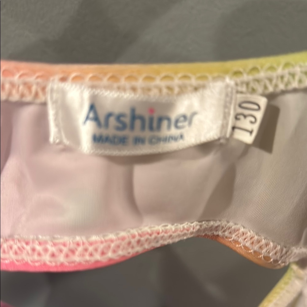 Sparkling Arshiner Rainbow Ombre Leotard with Rhinestones size 130 or 8/9 - Picture 3 of 4